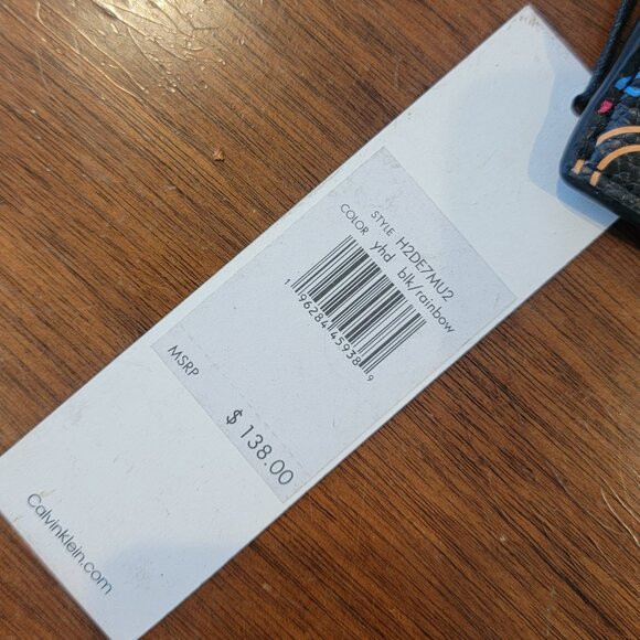 CALVIN KLEIN Multicolored Logo Crossbody Chain Wallet MSRP $138 - Picture 10 of 16